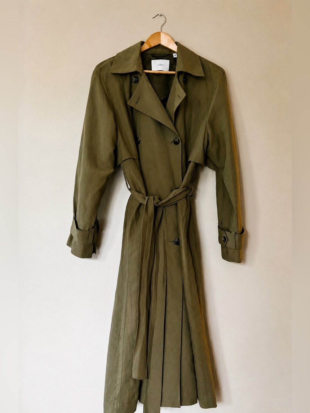 Wilfred Phase Trench Coat – Rich Olea Green | Size S - Picture 5 of 10
